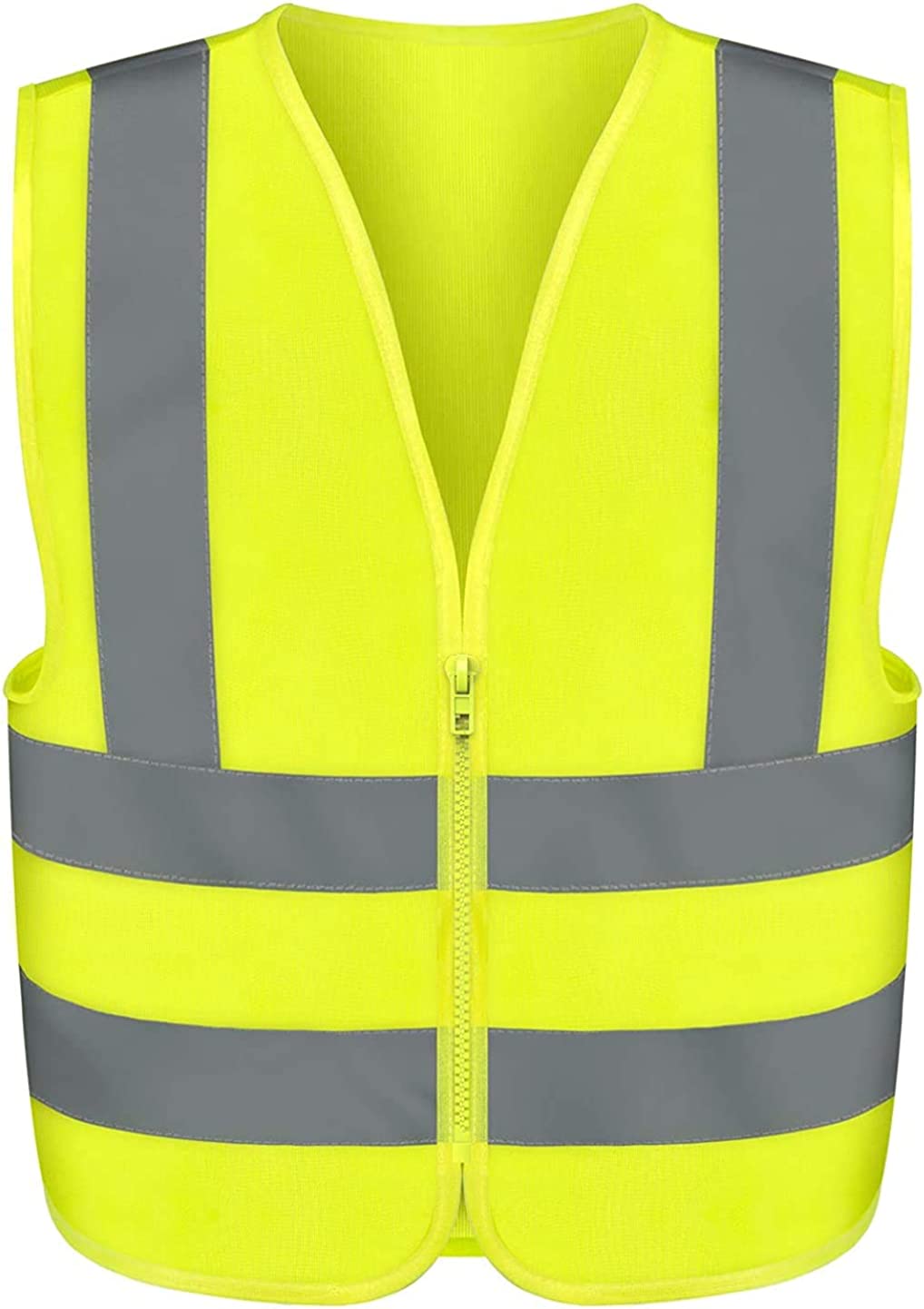 Ansi isea certified shops high vis reflective neon night time 2 layer reflecting jack