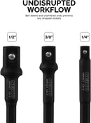 NEIKO 00298A Impact Extension and Socket-Adapter Set, 1/4-Inch Hex-Shank Drill Extension Set Made with CrV Steel, 7-Piece Kit