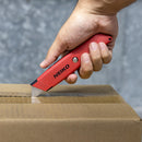 NEIKO 00679A Safety Box Cutter, Retractable Utility Knife, 2 Pack, 3 Extra Razor Blade Refills with Every Cardboard Box Knife, Razor Knife, Carpet Cutter, Self Lock Box Opener, Hobby Knife