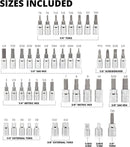 NEIKO 01145A Master Combination Bit Socket Set, 45 Piece Master Socket Bit Set, SAE & MM, 1/4" and 3/8” Drive, Torx, Hex, External Torx, Screwdriver, S2 Steel Bits, Cr-V Steel, Allen Wrench Socket Set