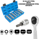 NEIKO 01145A Master Combination Bit Socket Set, 45 Piece Master Socket Bit Set, SAE & MM, 1/4" and 3/8” Drive, Torx, Hex, External Torx, Screwdriver, S2 Steel Bits, Cr-V Steel, Allen Wrench Socket Set
