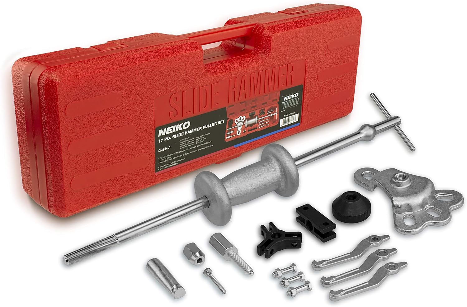 9-Way Slide Hammer Puller Kit – 17pc Axle Bearing Hub Set For Front/Rear Wheel, BTSHUB RC-0036