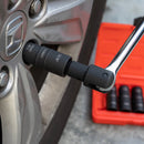 NEIKO 02287B 1/2 Inch-Drive Impact Socket Set, 6 Pc Impact Flip Socket Set, 10 Deep SAE & Metric Sizes, Thin Wall Wheel Lug Nut Socket Set, Cr-Mo, 3" Impact Extension Bar, 6 Point, 19 & 21mm Sockets