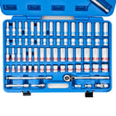Neiko 02479A 1/2 Inch-Drive Colored Mechanics Tool Ratchet, Socket Set, 68 Piece Standard and Deep SAE Sizes 3/8" to 1-1/4" Metric Sizes 10 mm to 24 mm Made with CrV Steel for Auto Repair