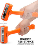 NEIKO 02847A 2 LB Dead Blow Hammer, Neon Orange | Unibody Molded | Checkered Grip | Spark and Rebound Resistant