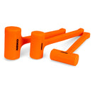NEIKO 02888A Dead Blow Hammer Set, 3pc Neon Orange Deadblow Mallet, 1lb, 2lb, 3lb Hammers, Spark and Rebound Resistant, Unibody Molded, Checkered Grip