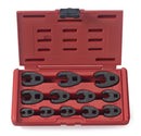 NEIKO 03323A Crowfoot Wrench Set 1/2" and 3/8” Drive, 12 Piece, SAE Crows Foot Wrench Sizes 5/16” to 1”, Chrome-Moly Flare Nut Wrench Set
