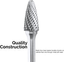 Neiko® 10032A 1/4-Inch Shank Rotary Burr Set Made of Double Cut Carbide | 8-Piece Set