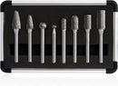 Neiko® 10032A 1/4-Inch Shank Rotary Burr Set Made of Double Cut Carbide | 8-Piece Set