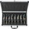 Neiko 10242B Pro Jumbo Silver and Deming Industrial Drill Bit Set with Carrying Case, 8 Piece, Multi-Size