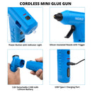 NEIKO 10582A Cordless Glue Gun, 20W Rechargeable Hot Glue Gun, 20 Glue Sticks Included, Wireless Anti Drip Nozzle Mini Glue Gun for Arts and Crafts, Mini USB Charging Port, Insulated Nozzle
