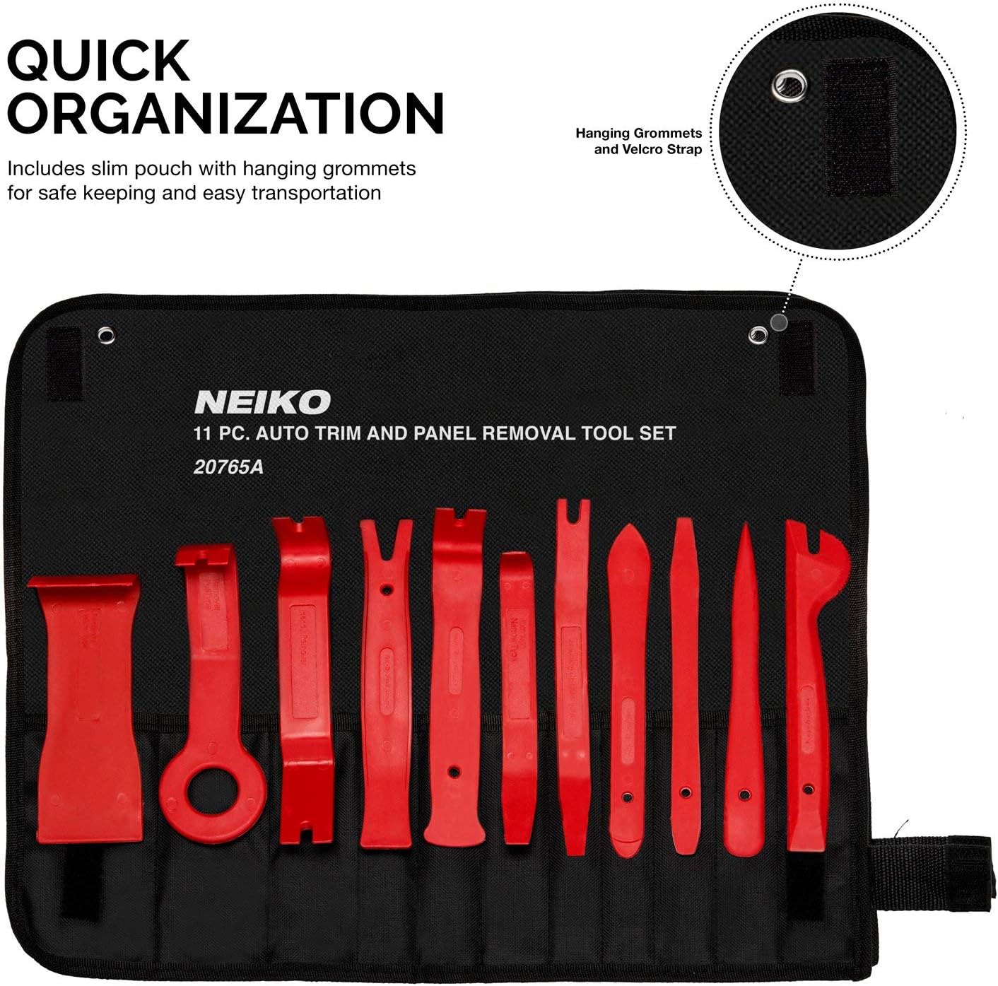 Auto Trim & Panel Removal Tool Set – Nylon Composite, Non-Marring (11-Piece)