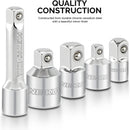 Neiko 30201A Socket Adapter and Drive Reducer Set, 5 Piece | Premium Cr-V Steel with Mirror Chrome Finish