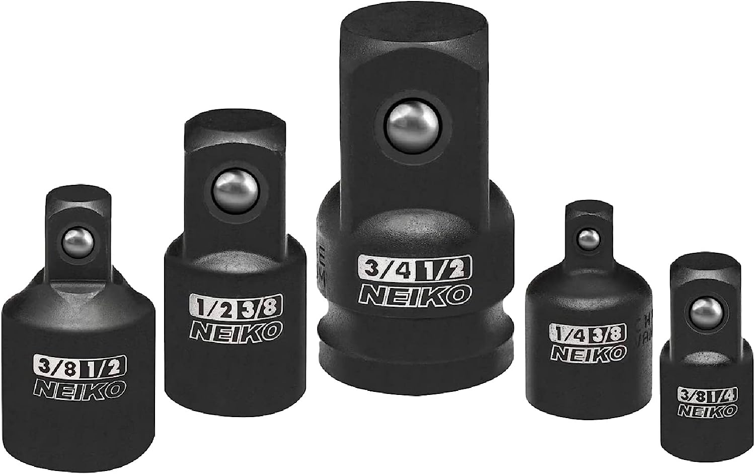 NEIKO Impact Socket Adapter Set, Standard SAE, 1/4, 3/8 (... – NEIKO®
