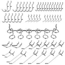 Hiltex 53106 Pegboard Hook Assortment Set, 50 Piece Heavy Duty, Pegboard Hooks for Tools, Garage & Workshops Hooks and Holders, Accessories for Craft Room, Wall Storage Shelving Peg Hooks