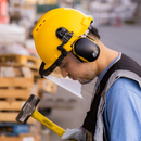 NEIKO 53880A Forestry Helmet for Safety with Shield and Earmuffs, Chainsaw Helmet with Face Shield, Hard Hat Safety Gear Equipment, Protective Face Shield and Mesh Shield for Face Protection