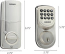NEIKO 52909A Keyless Entry Door Lock, Electronic Keypad, Deadbolt Lock with Code, Auto Locking Keyless Deadbolt, Left or Right Digital Door Lock Up to 100 Users and 2 Keys Included, Battery Powered