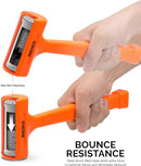 NEIKO 02848A 3 LB Dead Blow Hammer, Neon Orange | Unibody Molded | Checkered Grip | Spark and Rebound Resistant (Pack of 12)
