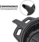 NEIKO 20760A Large Oil Drain Pan, 4 Gallon (16L) Capacity, Black Plastic Anti Splash Oil Pan, Motor Oil Drip Catcher Pan, Non Spill Pour Spout, Oil Catch Pan for Changing Oil, Oil Drain Container