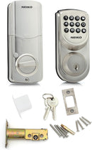 NEIKO 52909A Keyless Entry Door Lock, Electronic Keypad, Deadbolt Lock with Code, Auto Locking Keyless Deadbolt, Left or Right Digital Door Lock Up to 100 Users and 2 Keys Included, Battery Powered