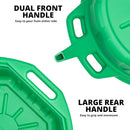 NEIKO 20761A Large Coolant/Oil Drain Pan, 4 Gallon (16L) Capacity, Antifreeze Green Plastic Anti Splash Oil Pan, Motor Oil Drip Catcher Pan, Non Spill Pour Spout, Oil Catch Pan for Changing Oil