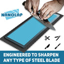 NANOLAP PSA Lapping Film, 5 Pc 1 Micron (14,000 Grit) Adhesive Polishing Paper, 8-1/2” x 11” Microfinishing Fine Sanding Paper, Sanding Film For Scary Sharp Sharpening System, Aluminum Oxide AO