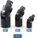 Neiko 02439A Impact Universal Joint Set, CR-V Steel | 3-Piece Set | 1/4”, 3/8” and 1/2” Drive