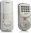 NEIKO 52909A Keyless Entry Door Lock, Electronic Keypad, Deadbolt Lock with Code, Auto Locking Keyless Deadbolt, Left or Right Digital Door Lock Up to 100 Users and 2 Keys Included, Battery Powered