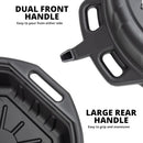 NEIKO 20760A Large Oil Drain Pan, 4 Gallon (16L) Capacity, Black Plastic Anti Splash Oil Pan, Motor Oil Drip Catcher Pan, Non Spill Pour Spout, Oil Catch Pan for Changing Oil, Oil Drain Container