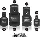 NEIKO 30223A 8 PC Impact Socket Adapter Set, Standard SAE Size, Cr-V Steel, Impact Driver & Wrench Conversion Kit, Locking Impact Socket Adapters & Reducer Set, Ball Detent, 1/4”, 3/8”, 1/2", 3/4”, 1”