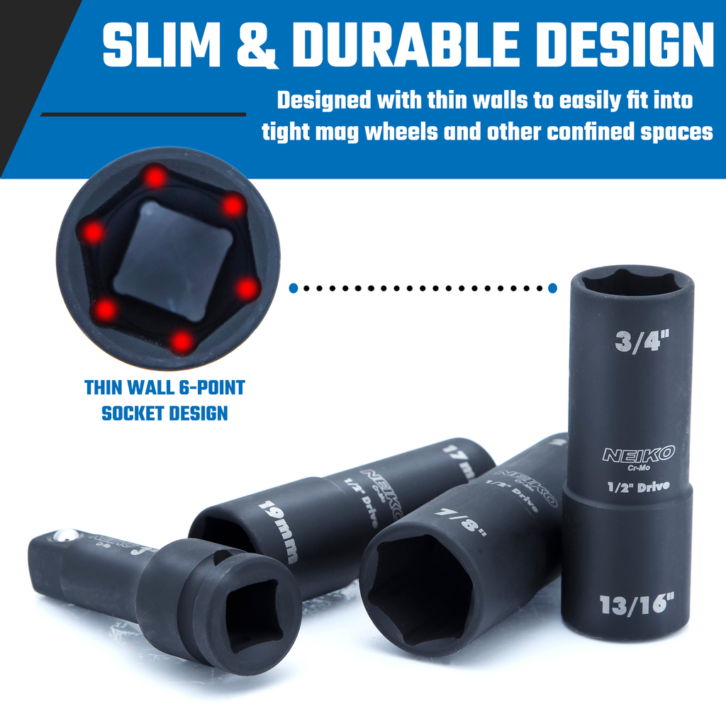 Steelman 1/2 In. Drive Impact Flip Socket, Thin Wall, 21-MM X - Foto 8