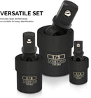 NEIKO 02486A Impact Universal Joint-Socket Swivel Set, Socket Extension Set Made From Cr-Mo with Included 1/4-, 3/8-, and 1/2-Inch Sockets, Set of 3