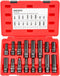 Neiko 02457A Lug-Nut Key Set, Wheel-Lock Removal Tool Kit for Aftermarket and Factory Wheel Tire Keys, SAE and Metric Lug Sockets, 16 Pieces