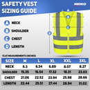 NEIKO 54069A Safety Vest, Size X-Small for Kids, High Visibility Vest with Reflective Strips, Neon Yellow Vest, Zipper Front, Reflective Vest For Men and Women, Work Vest, Security Vest and Hi Vis