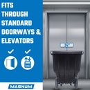 MAGNUM Tilt Truck, 1/2 Cu. Yd. Capacity Dump Cart with Non-Marking 12” Wheels & 5” Casters for Handling, Transporting on Construction Jobsites, 750 lbs, Trash Cart with Wheels DUC12T-NM-04PK (4-Pack)