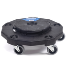 MAGNUM Trash Can Dolly with Wheels, Heavy Duty Universal Design for 20, 32, 44, & 55 Gallon Trash Cans, Quiet 3” Non-Marking Wheels & Casters for Handling and Rolling Garbage CATC-DG-HD-02PK (2-Pack)