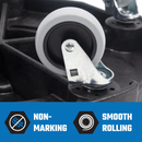 MAGNUM Yellow 32 Gallon Trash Can Set (Trash Can, Quiet Dolly, and Reinforced Lid), Construction Grade, Jobsite Ready, Non-Marking Wheels & Casters for Rolling Garbage CMTC-CLD0-32Y03 (3 Set)