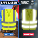 NEIKO 53964A High Visibility SAFETY Vest with 2 Pockets, XX-Large, Neon Yellow