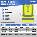NEIKO 53964A High Visibility SAFETY Vest with 2 Pockets, XX-Large, Neon Yellow