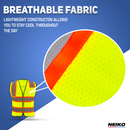 Neiko 53992A XX-Large High Visibility Safety Vest, 3 Pockets and Zipper Neon Construction Vest, Neon Yellow, Safety Vest for Men and Women, Adult Safety Vest