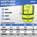 Neiko 53996A XX-Large Ultra Reflective Safety Vest with Reflective Stripes & Zipper, Visibility Strips on Neon Yellow for Emergency, Safety Vest for Men and Women, Adult Safety Vest