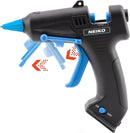NEIKO 02660A Cordless Glue Gun, 15W Rechargeable Hot Glue Gun, 10 Glue Sticks Included, Wireless Anti Drip Nozzle Mini Glue Gun with Stand for Arts and Crafts, Mini USB Charging Port, Insulated Nozzle