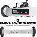 NEIKO 53415A 18” Rolling Magnetic Sweeper with Wheels, 45 Pound Capacity, Adjustable Handle & Floor Magnet Clearance Height, Metal Pick Up and Nail Magnet, Floor Sweeper for Construction, Shop, Etc.