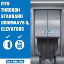 MAGNUM Tilt Truck, 1 Cu. Yd. Covered Capacity Dump Cart with Heavy Duty 12” Wheels & 5” Casters for Handling Materials, Jobsites, 800 lbs, Trash Cart with Wheels DUC100-12