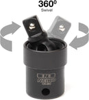 Neiko 00240A 3/8 Inch Impact Socket Extension and Socket Adapter Set, 6 Pc Reducer Set, 5", 10", 15" Long Extension Bars, Universal Joint Swivel Socket, & Reducer, 3/8 In Drive Ratchet Extension Set