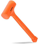 NEIKO 02848A 3 LB Dead Blow Hammer, Neon Orange | Unibody Molded | Checkered Grip | Spark and Rebound Resistant