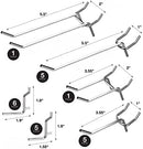 Hiltex 53106 Pegboard Hook Assortment Set, 50 Piece Heavy Duty, Pegboard Hooks for Tools, Garage & Workshops Hooks and Holders, Accessories for Craft Room, Wall Storage Shelving Peg Hooks