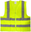 Neiko 53956A High-Visibility Safety Vest with Reflective Strips for Emergency, Construction, and Safety Use, Neon Yellow, Medium