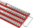 TOOLUXE 03966L Universal Socket Holder Organizer Tray | 80 Piece | 1/4", 3/8" and 1/2" Multi Drive | Nickel Plated Steel Clips