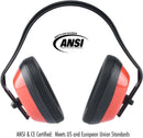 NEIKO 53925A Adjustable Safety Ear Muff Protector, Single Pack, Universal Fit, Hearing Protection for Gun Hunting, Shooting, Construction, Woodworking